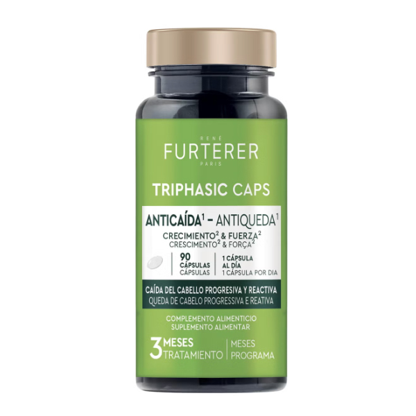 RENÉ FURTERER TRIPHASIC ANTICAÍDA, CRECIMIENTO & FUERZA (90 CAPULAS VEGANAS)