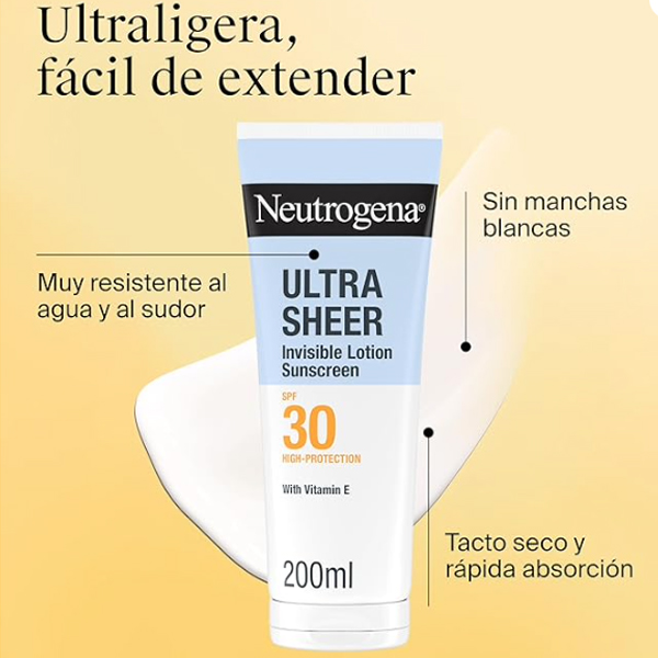 NEUTROGENA ULTRA SHEER LOCION HIDRATANTE CORPORAL SPF30 (200ML)