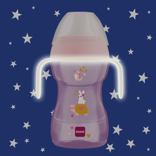 MAM BABY VASO FUN TO DRINK CUP NIGHT&DAY +8M NEUTRO (270ML)