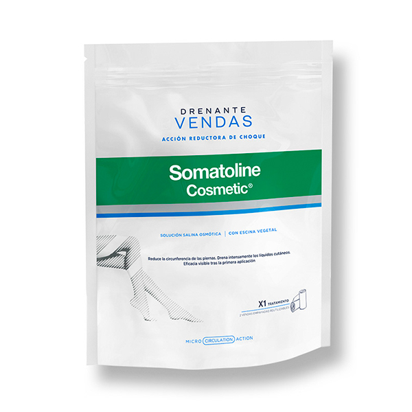 SOMATOLINE COSMETIC VENDAS DRENANTES ACCIÓN REDUCTORA DE CHOQUE ( 2 VENDAS REUTILIZABLES)