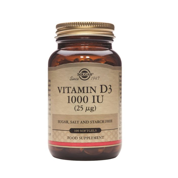 SOLGAR VITAMINA D3 1000UI (100 CAPS.BLANDAS)