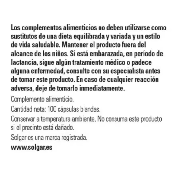 SOLGAR VITAMINA D3 1000UI (100 CAPS.BLANDAS)