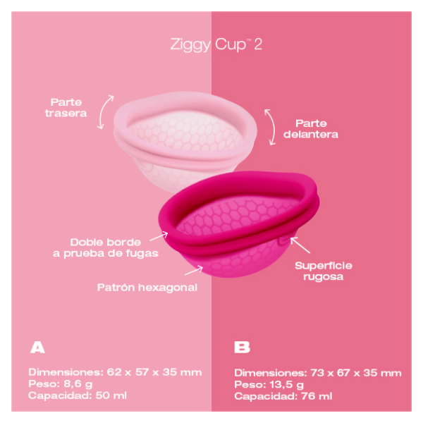 INTIMINA ZIGGY 2 CUP COPA MENSTRUAL (1 UNIDAD)