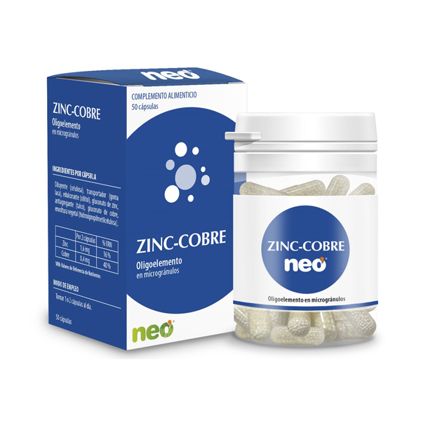 NEOVITAL HEALTH Zinc-Cobre NEO Microgránulos (50 CÁPSULAS)