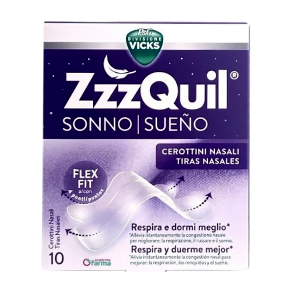VICKS ZZZ QUIL SUEÑO TIRAS NASALES (10 UNIDADES)