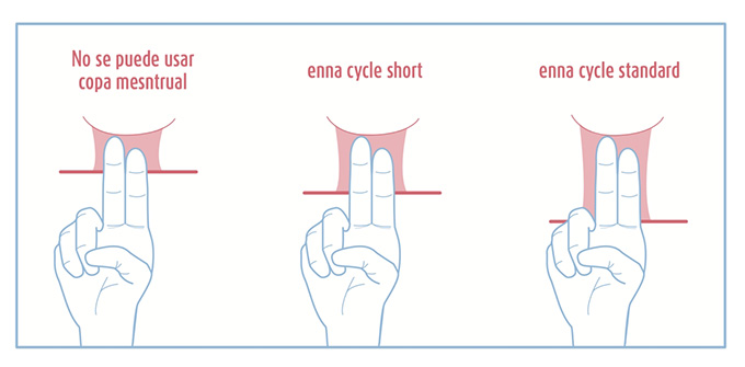 medir cervix copa menstrual