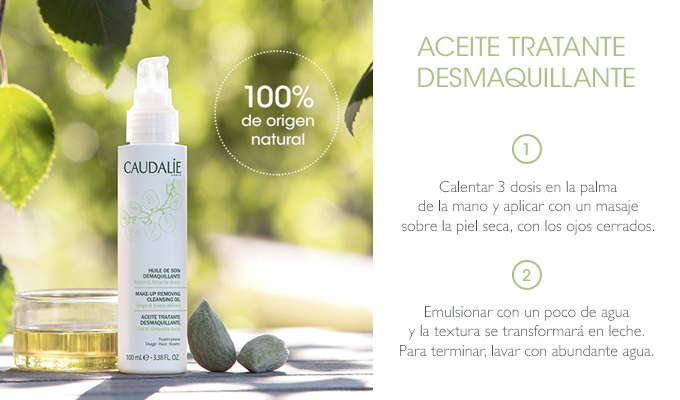 caudalie aceite tratante desmaquillante natural