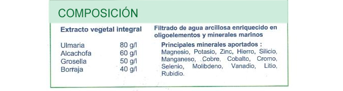 ergydren composición