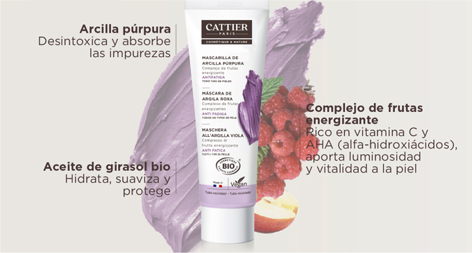 CATTIER MASCARILLA ARCILLA PURPURA BIO